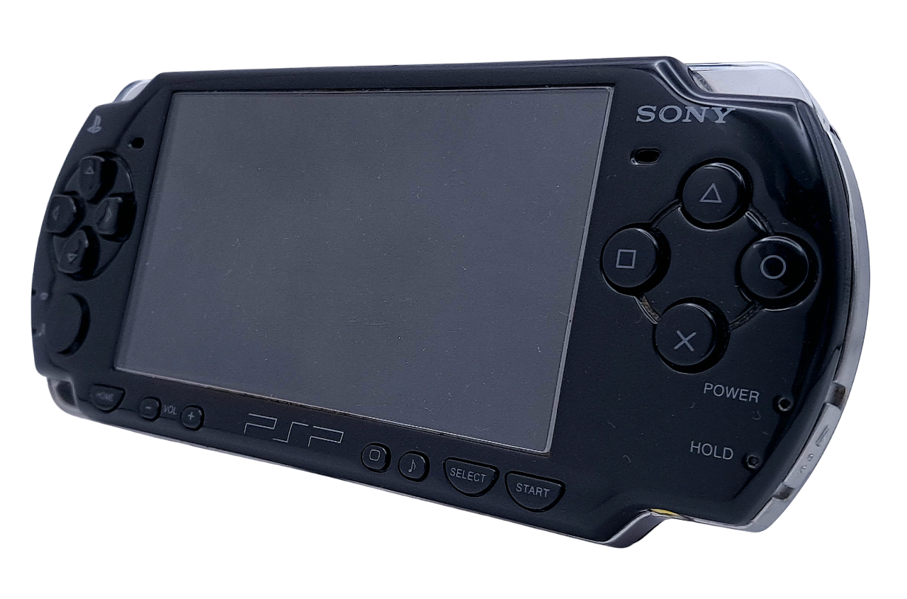 Original svart sony Playstation portable håndholdt konsoll med lader (PSP 2000)