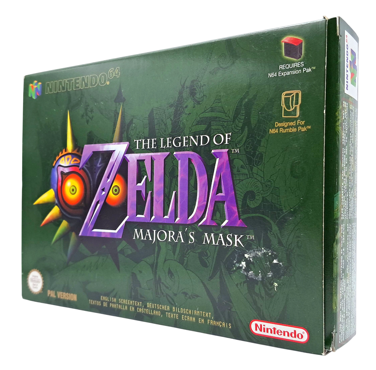 The legend of Zelda - Majora's mask (komplett i eske - CIB) - Nintendo 64 spill (N64)