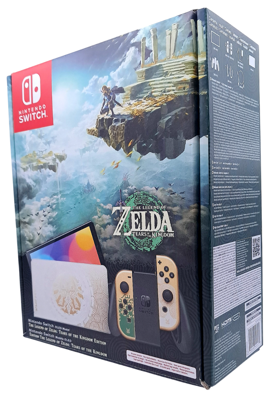 Nintendo Switch OLED – The Legend of Zelda: Tears of the Kingdom Edition - Nintendo håndholdt konsoll (brukt)