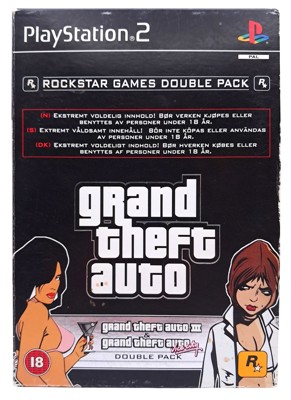 Grand theft auto Double pack (GTA 3 / Vice city) - Playstation 2 spill (PS2)