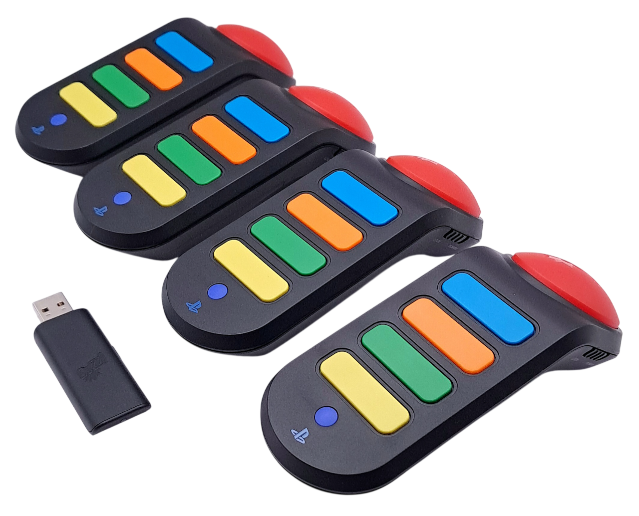 Trådløs Buzz! Wireless Buzzers (4-pk inkl. USB-mottaker) – PS3 tilbehør