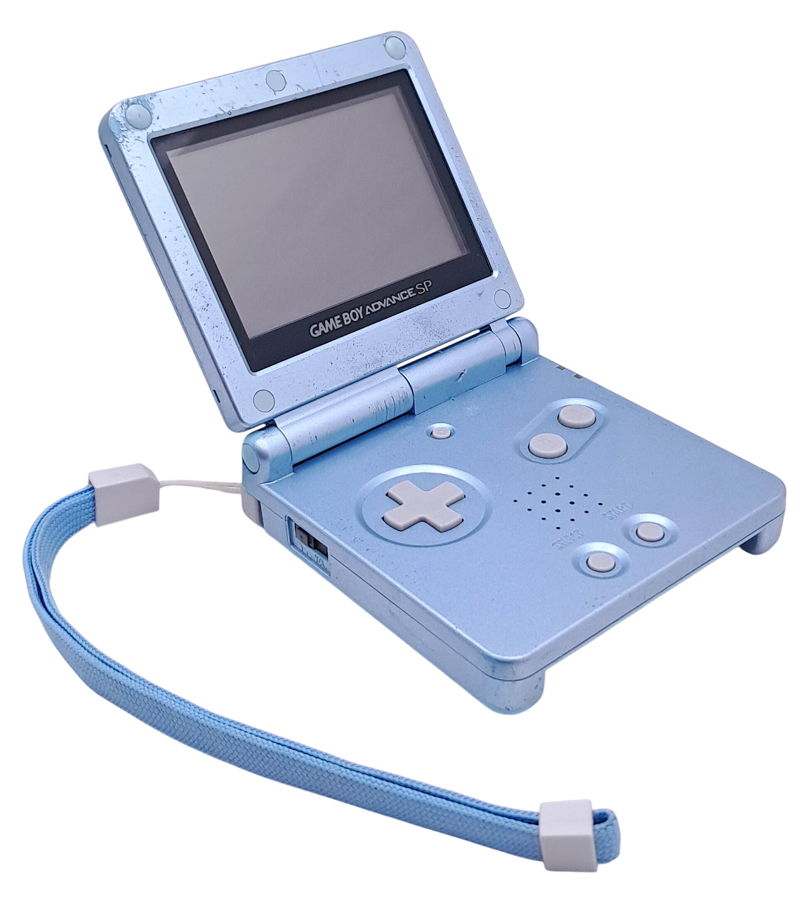 Original Nintendo Pearl blue GameBoy Advance SP AGS-001 med lader - Håndholdt konsoll (GBA)