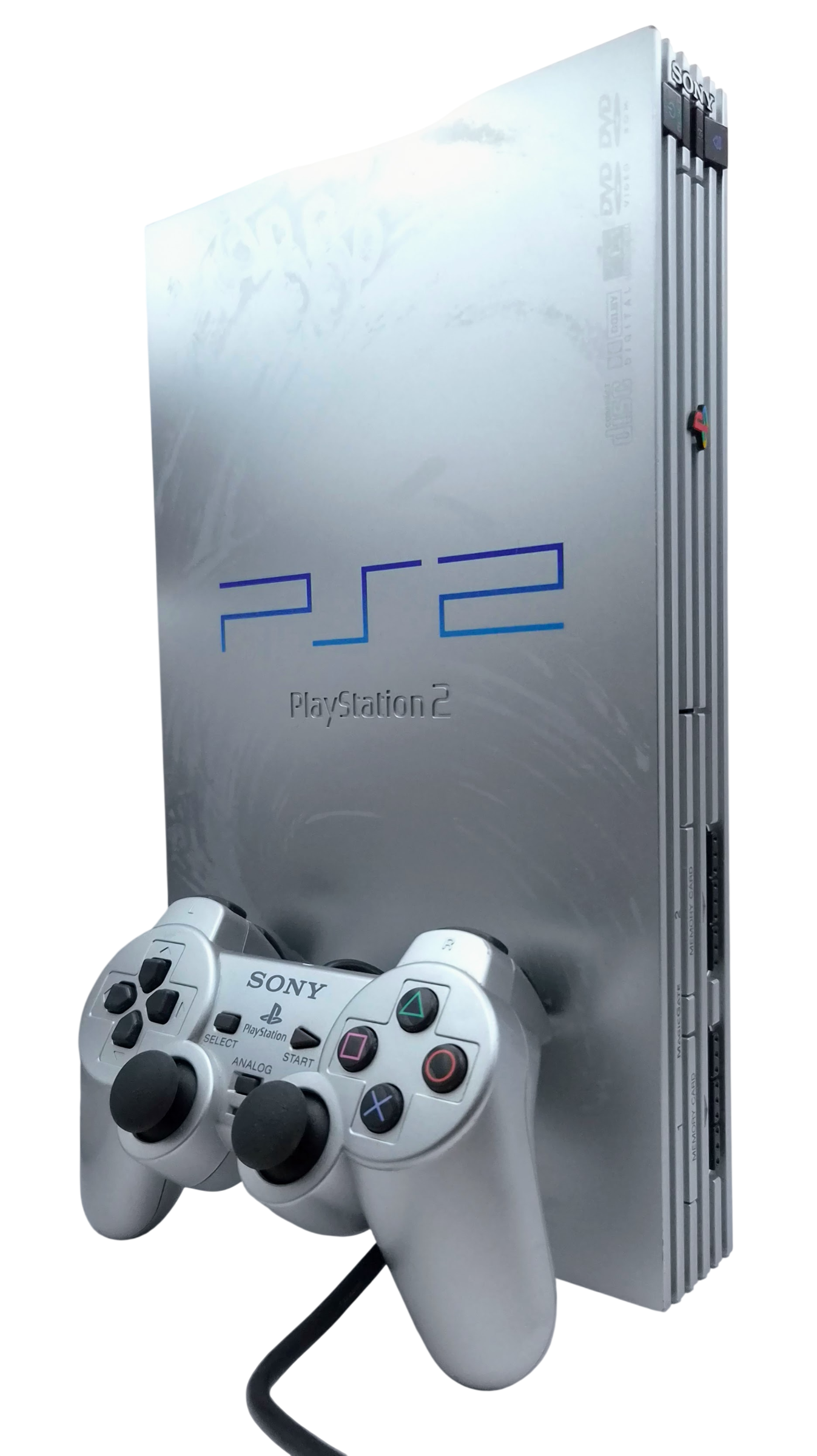 Original silver phat sony playstation 2 konsoll (PS2)