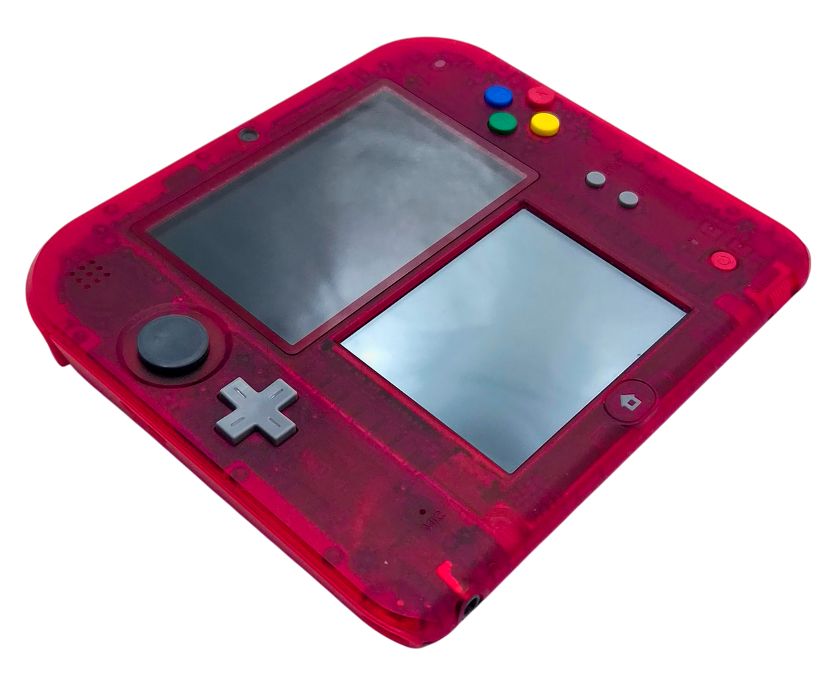 Original Nintendo 2DS Clear Red – Transparent Rød Edition konsoll