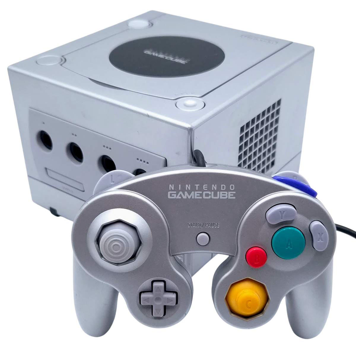 Original sølv Nintendo Gamecube Konsoll