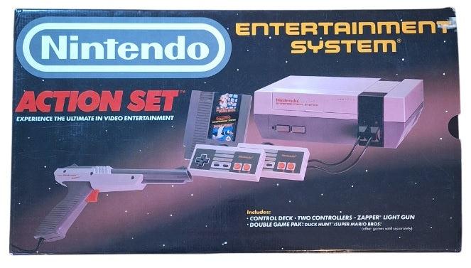 Bilde av Nintendo entertainment system action set (NES) - Komplett i eske (CIB)