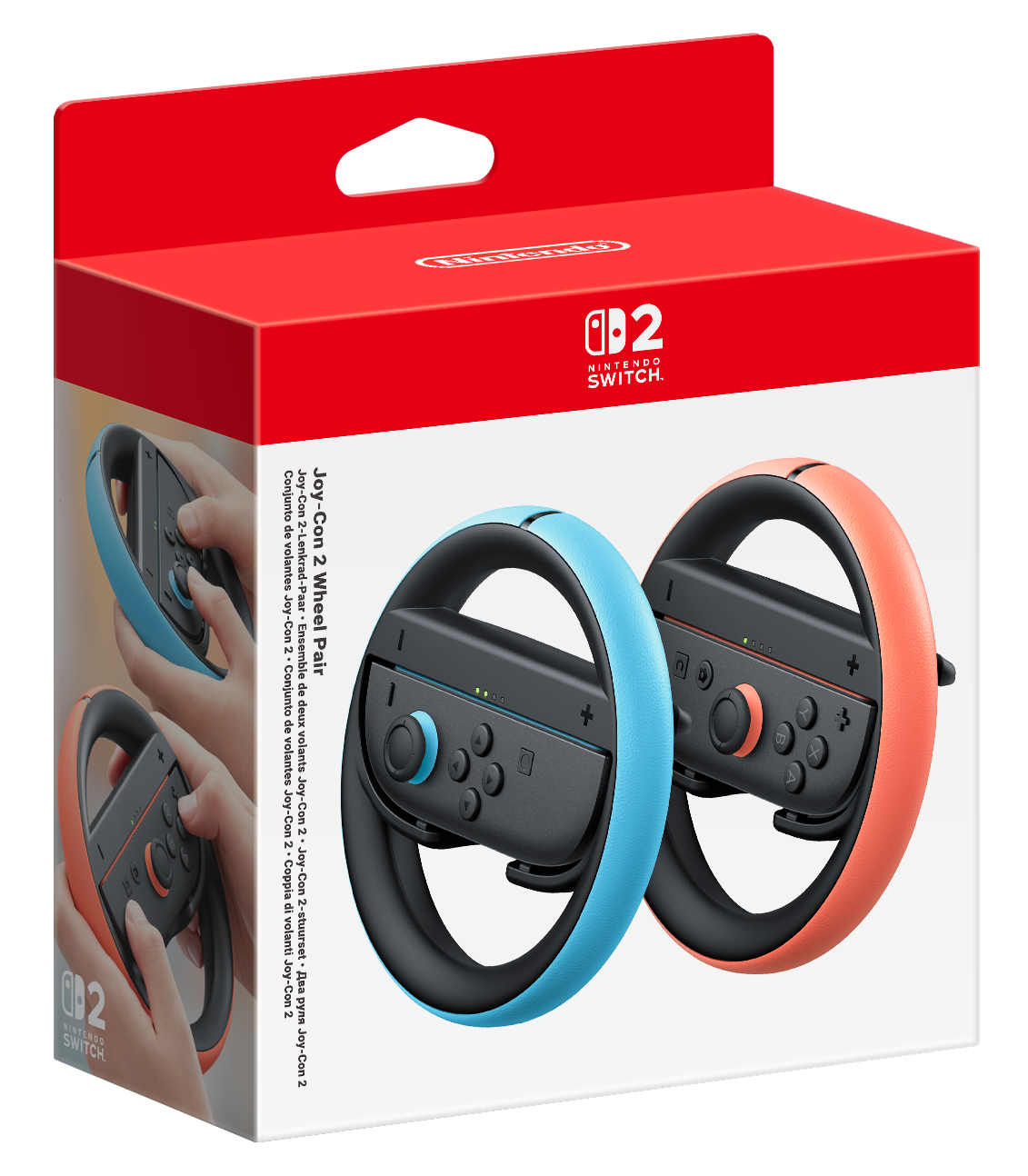 Nintendo Switch 2 Joy-Con 2 Wheel / ratt Pair (light blue/light red) tilbehør