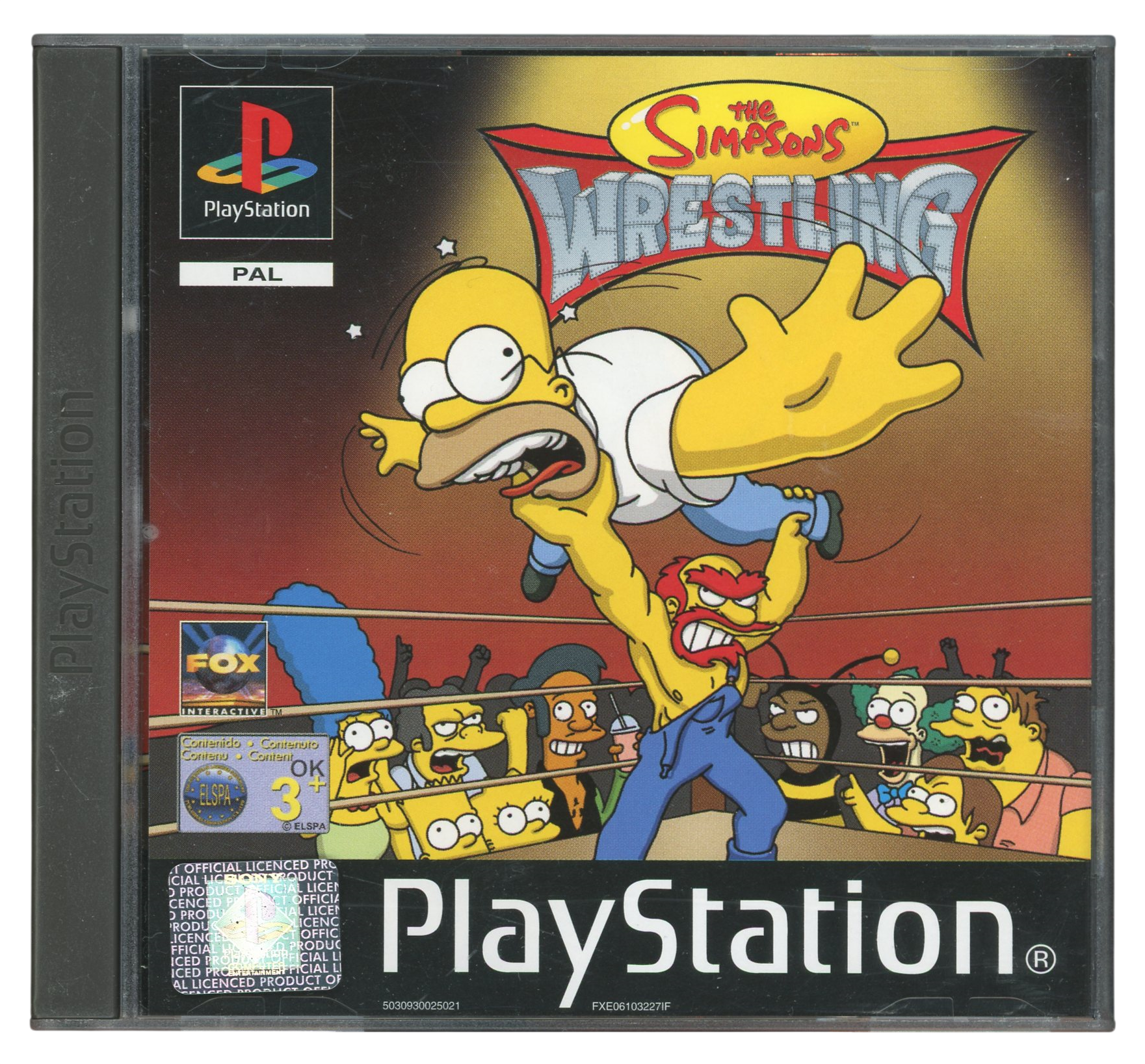 The simpsons - Wrestling - Playstation 1 spill (PS1)