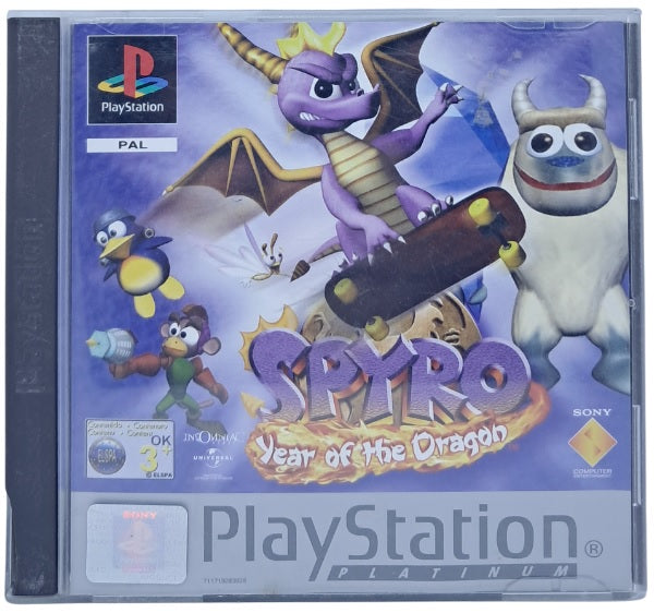Coverbilde av Spyro year of the dragon (platinum) - Playstation 1 spill (PS1)