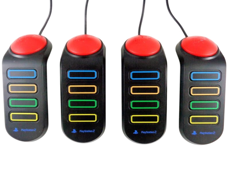 Bilde av Original Kablet Buzz Kontrollere - PlayStation PS2 og PS3 tilbehør