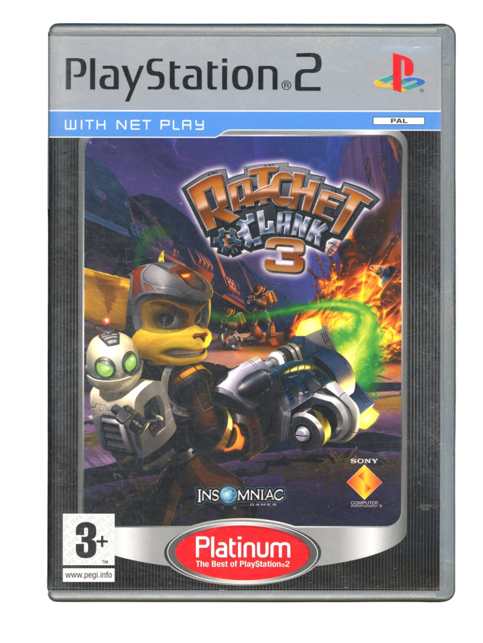 Ratchet and Clank 3 (platinum) - Playstation 2 spill (PS2)