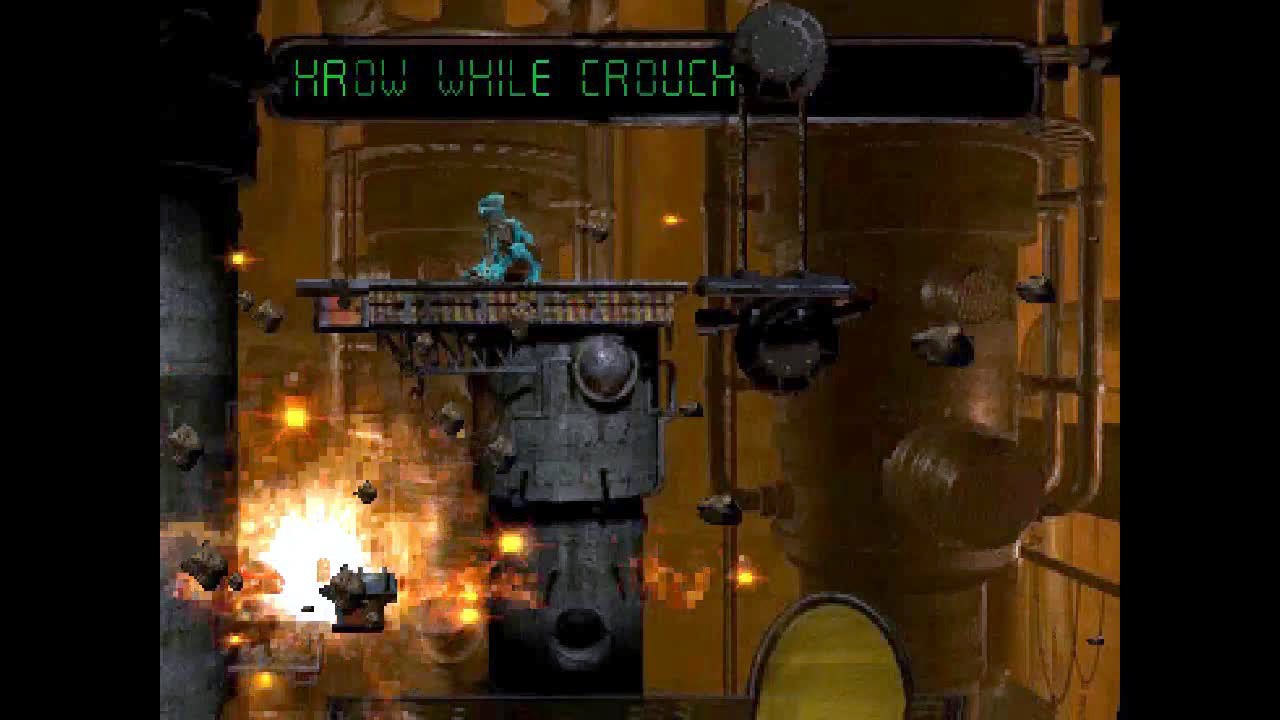 Gameplay-bilde fra Oddworld Abe S Oddyssee Brukt Playstation 1 Spill Ps1