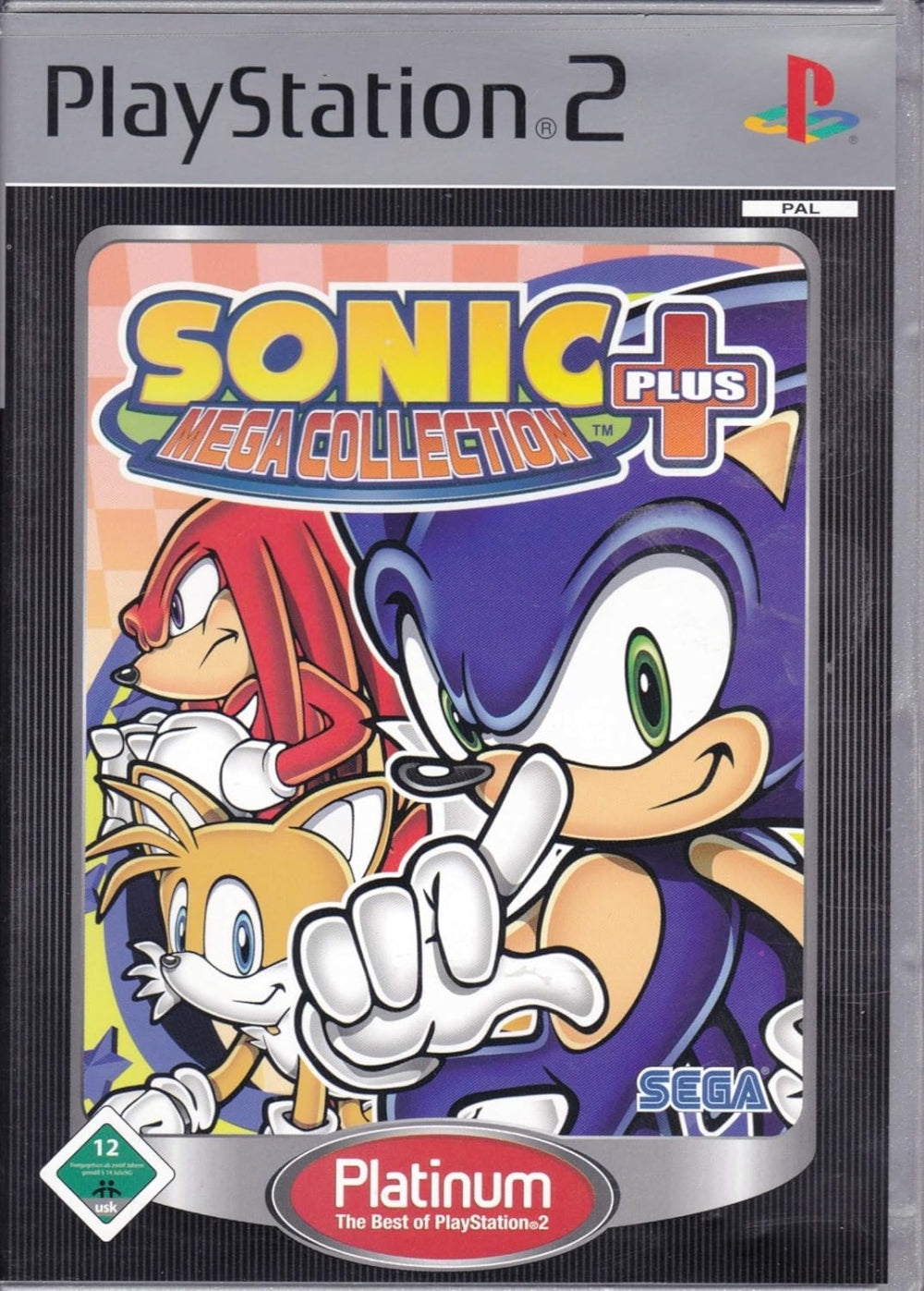 Sonic mega collection plus (platinum) (brukt) - Playstation 2 spill (PS2)