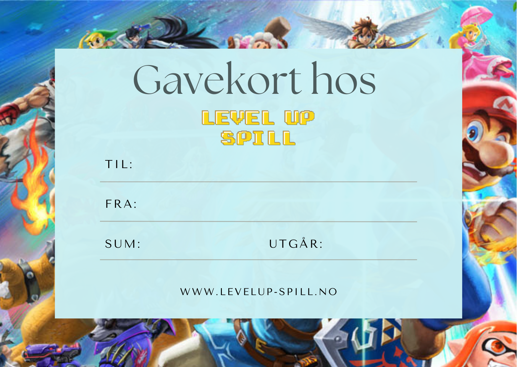 Bilde av coveret til Gavekort hos Level Up Spill – Perfekt for enhver gamer!