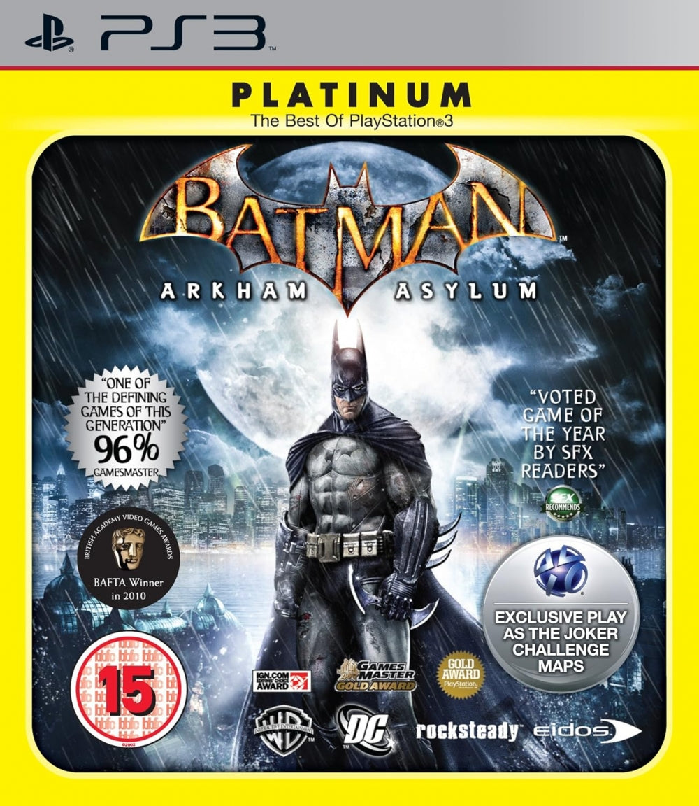 Batman: Arkham Asylum (platinum) (brukt) - playstation 3 spill (ps3)