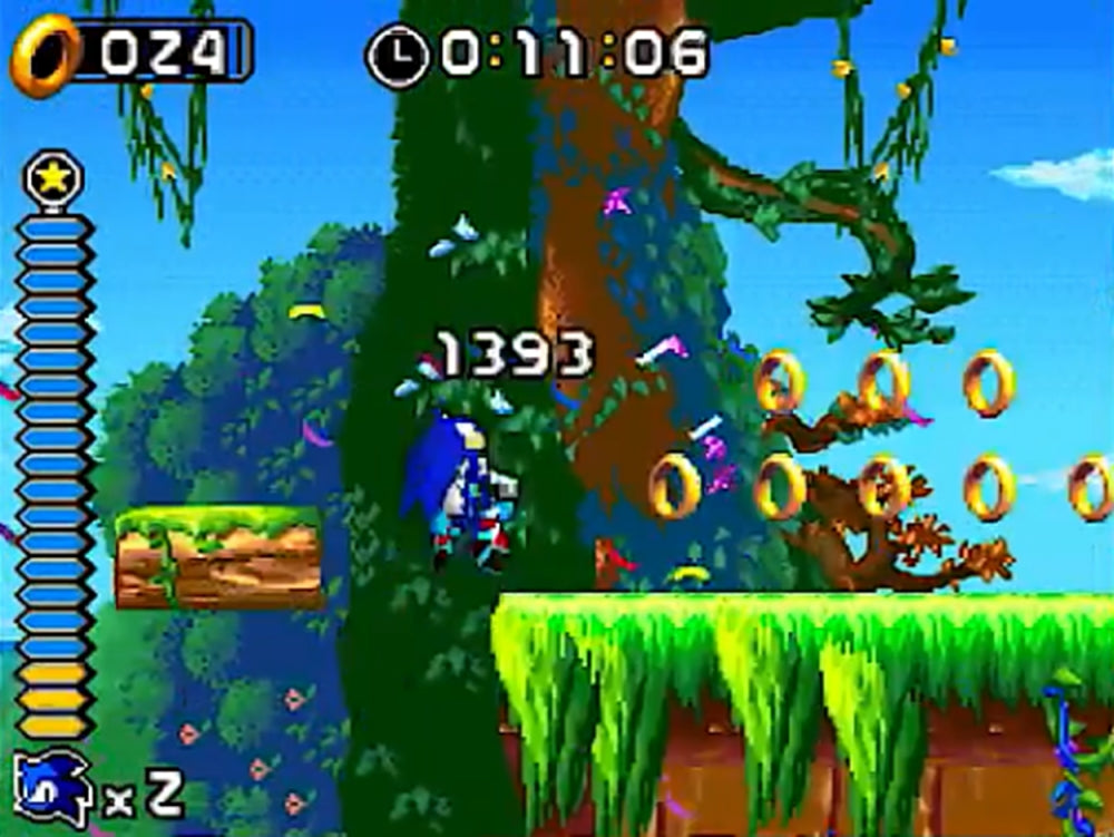 Gameplay-bilde fra Sonic rush - Nintendo DS spill