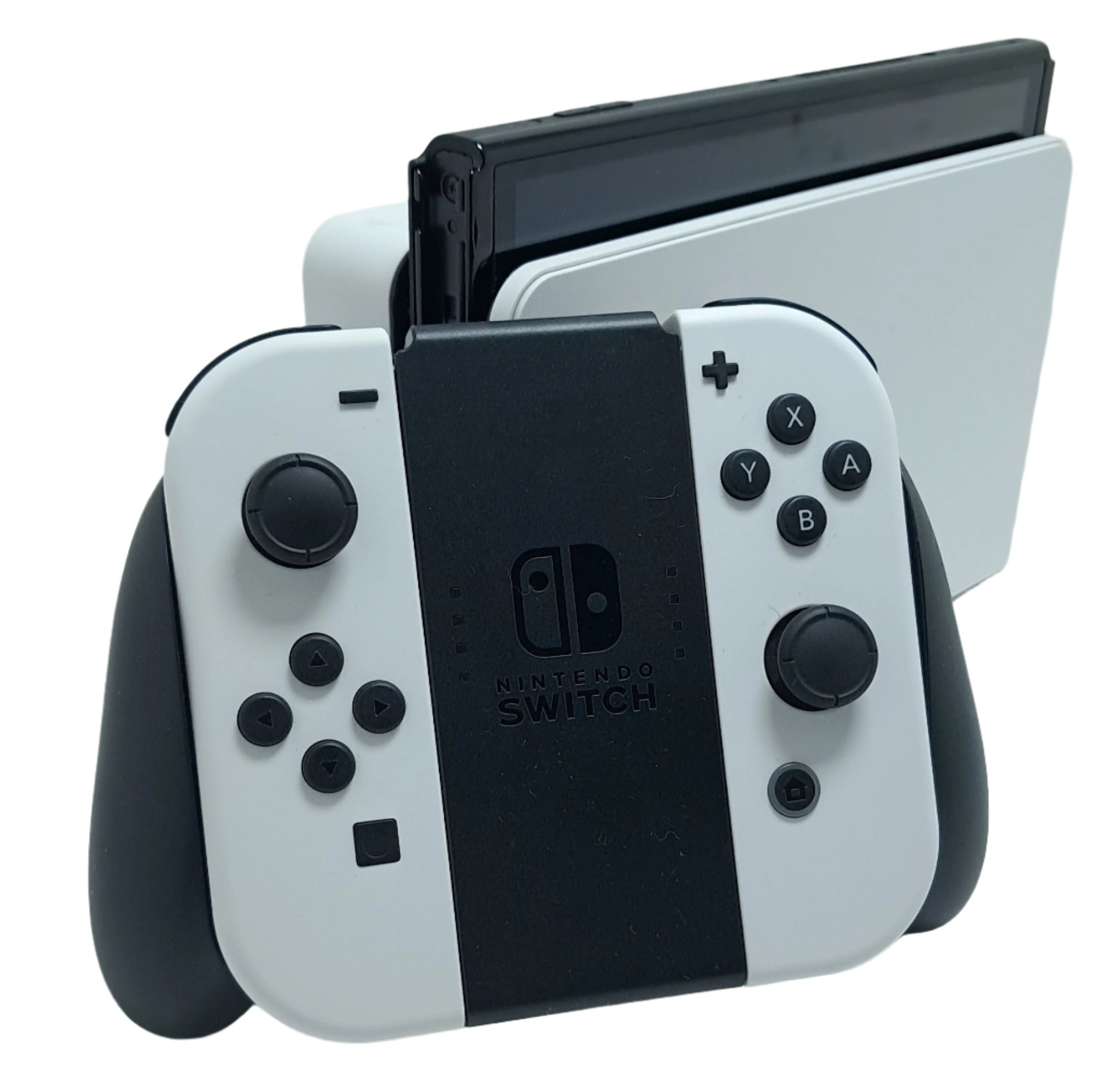 Bilde av Nintendo Switch Oled Gamingkonsoll Med Hvite Joy Con Kontroller Brukt