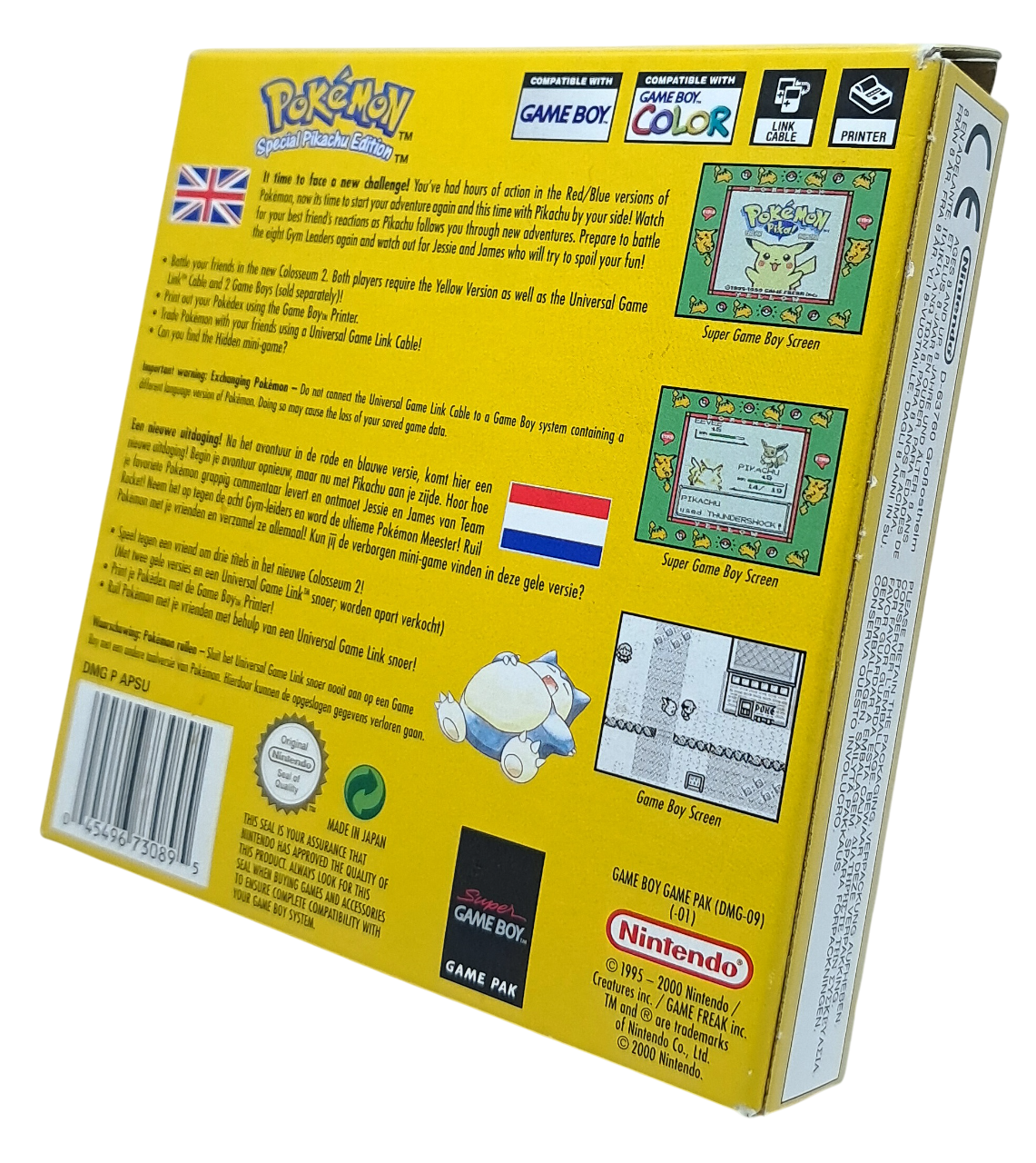 Produktbilde av Original Pokemon Yellow I Eske Nintendo Gameboy Spill Gb