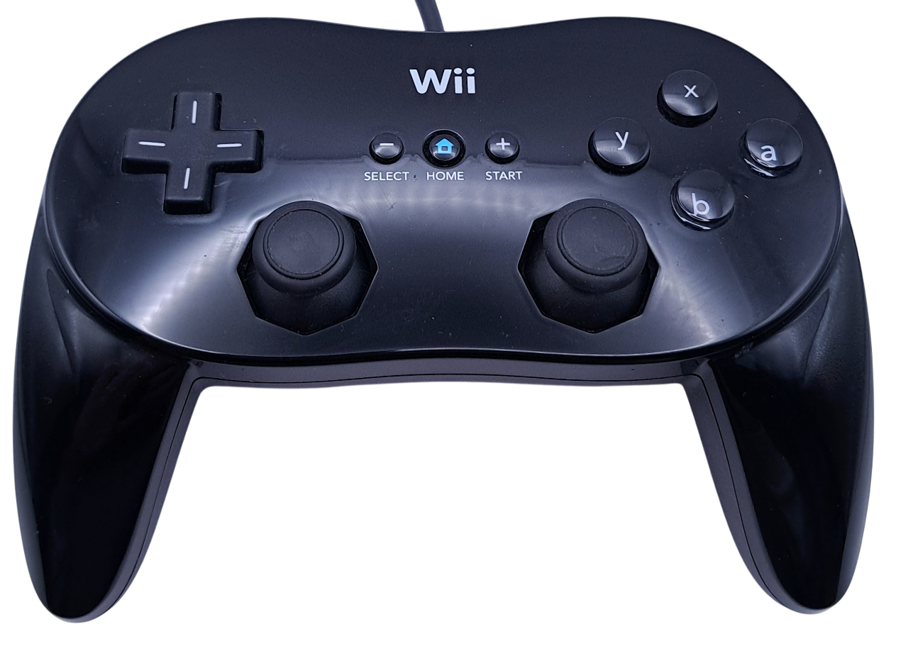 Original Svart Nintendo Wii Classic Pro Kontroller - Wii / Wii U tilbehør