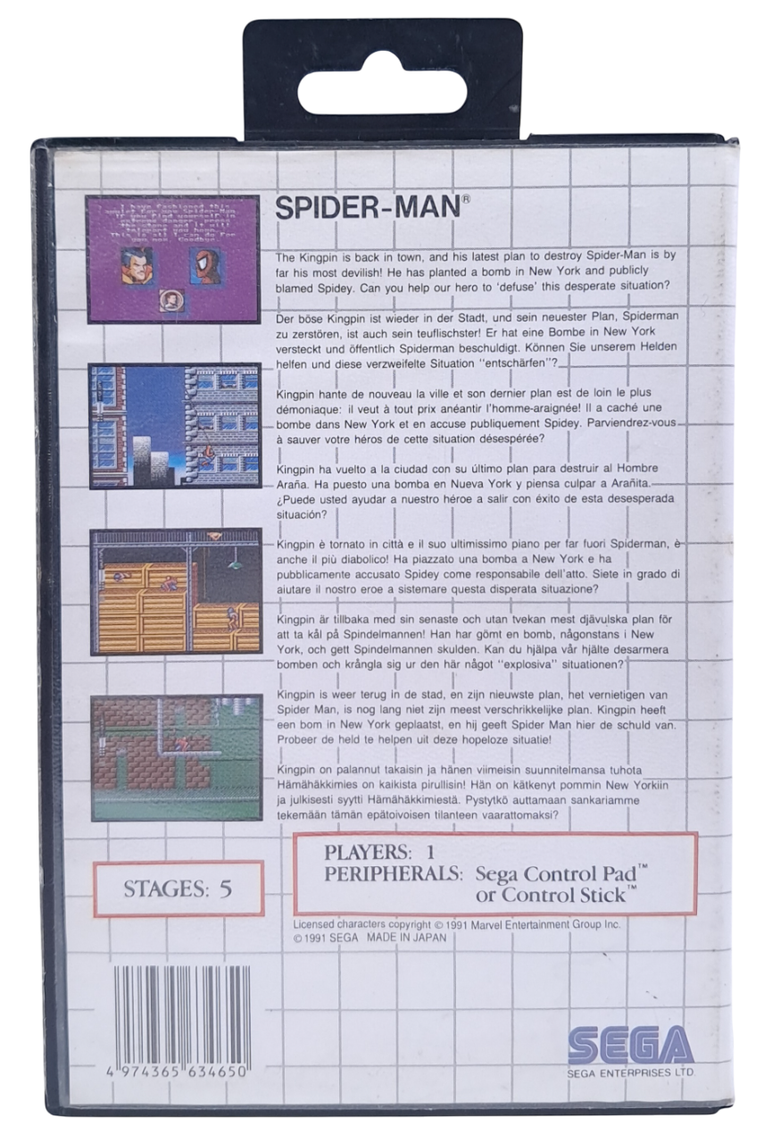 Spider-man (i eske) - Sega master system spill