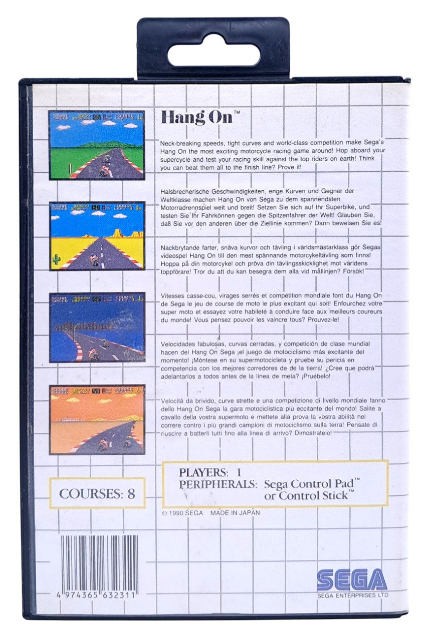 Hang-on (komplett i eske) - Sega master system spill