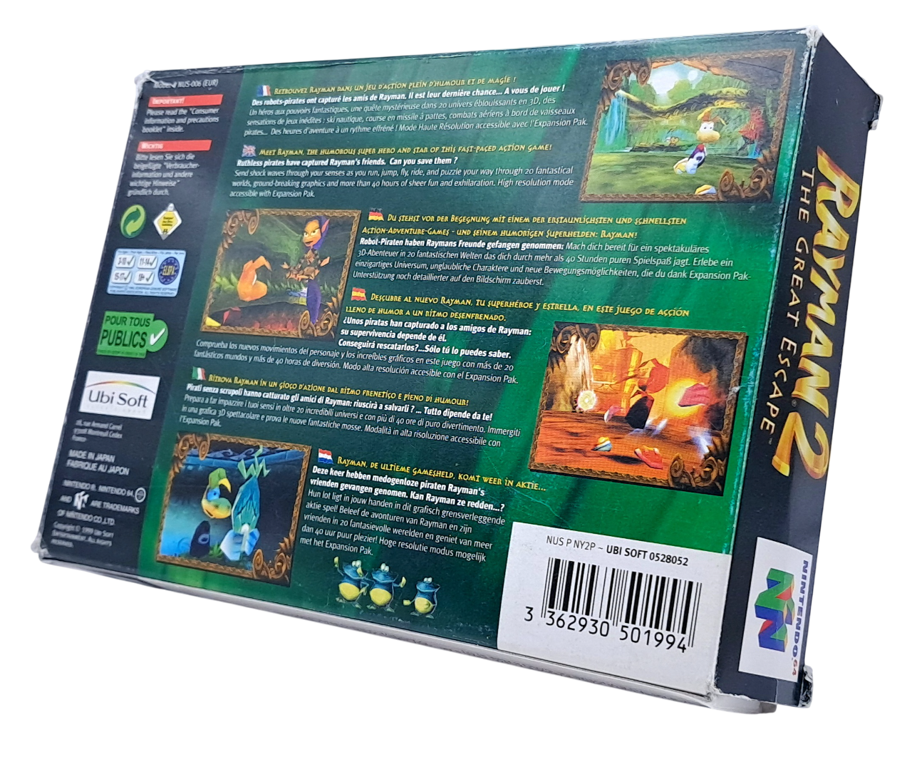 Gameplay-bilde fra Rayman 2 - The great escape - Komplett i eske (CIB) - Nintendo 64 spill (N64)