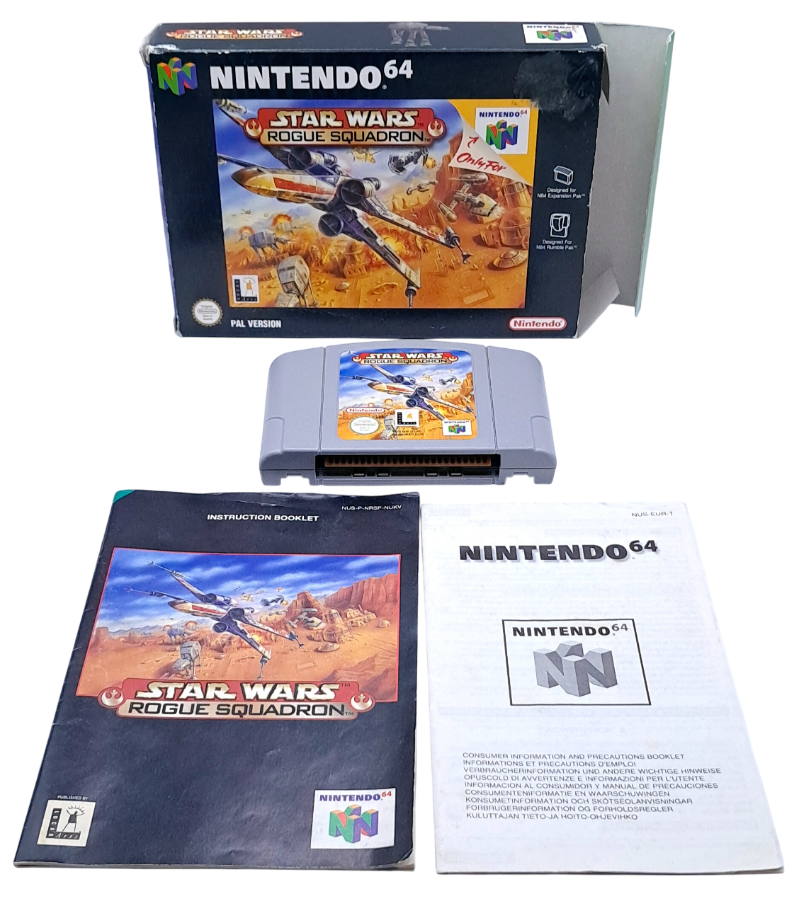 Star wars - Rogue Squadron - i eske - Nintendo 64 spill (N64)