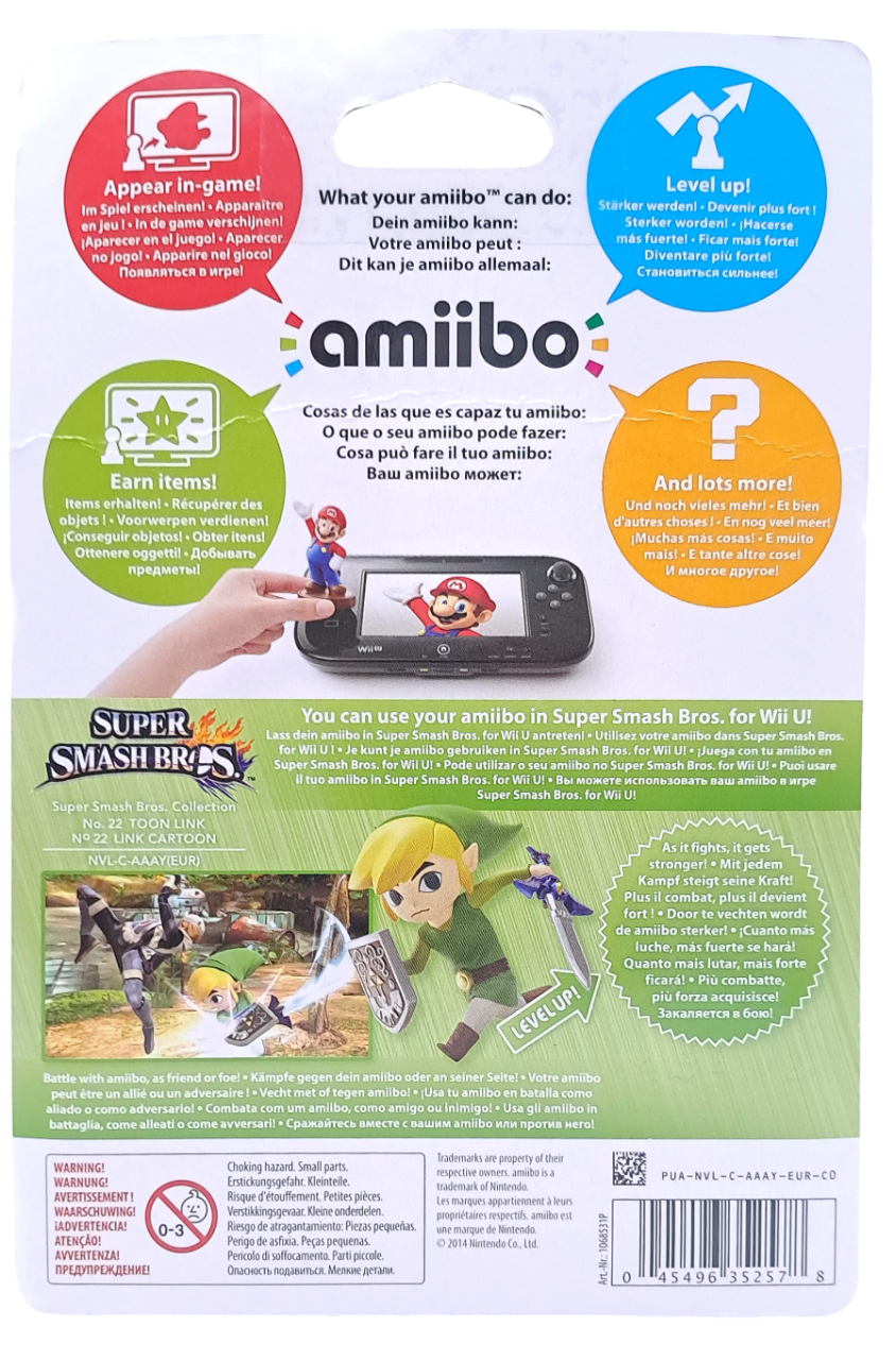 Amiibo Toon Link No. 22 Figur – Super Smash Bros. Collection