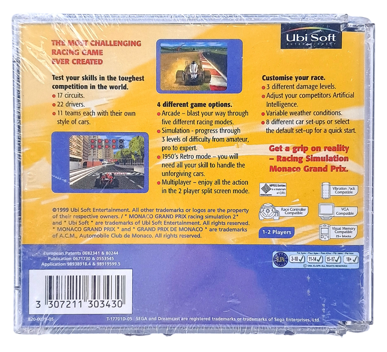 Racing simulation - Monaco grand prix - Sega Dreamcast spill