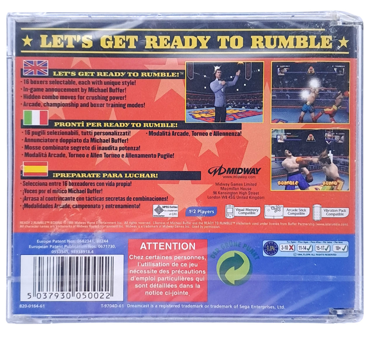 Ready 2 Rumble - Boxing - Sega Dreamcast spill