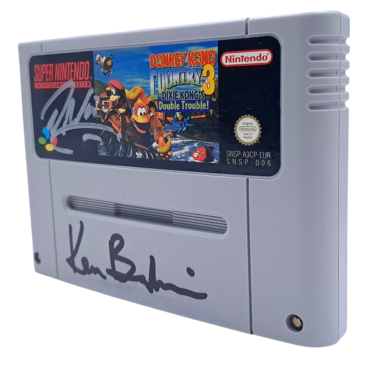 Donkey kong country 3 (Signert av Kevin Bayliss og David Wise) - Super nintendo entertainment system spill (snes)