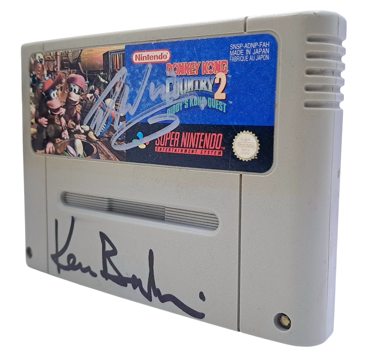 Donkey kong country 2 (Signert av Kevin Bayliss og David Wise) - Super nintendo entertainment system spill (snes)