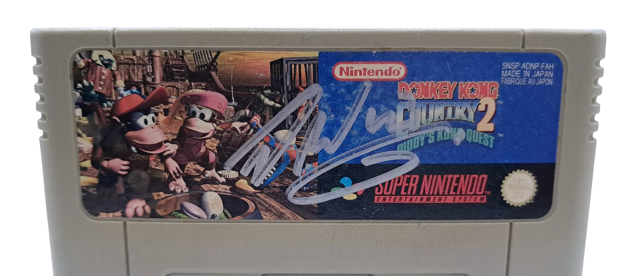 Donkey kong country 2 (Signert av Kevin Bayliss og David Wise) - Super nintendo entertainment system spill (snes)