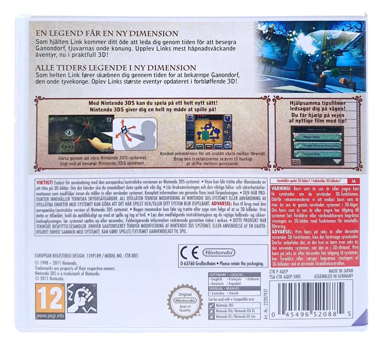 The legend of zelda - Ocarina of time 3D  – Nintendo 3DS spill