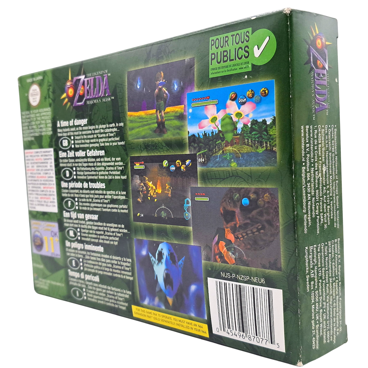 The legend of Zelda - Majora's mask (komplett i eske - CIB) - Nintendo 64 spill (N64)