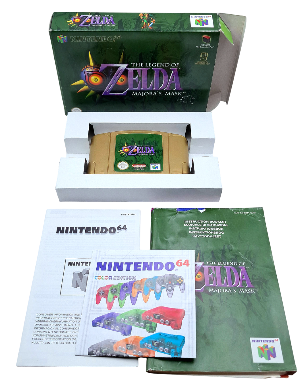 The legend of Zelda - Majora's mask (komplett i eske - CIB) - Nintendo 64 spill (N64)