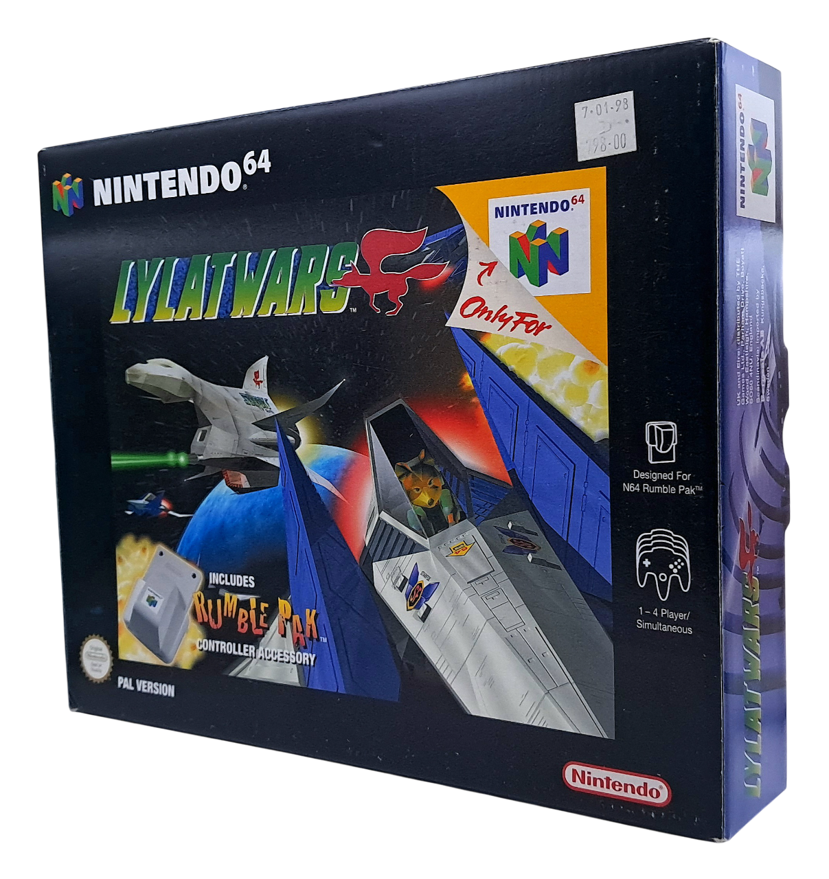 Lylat wars (big box) - Komplett i eske (CIB) - Nintendo 64 spill (N64)