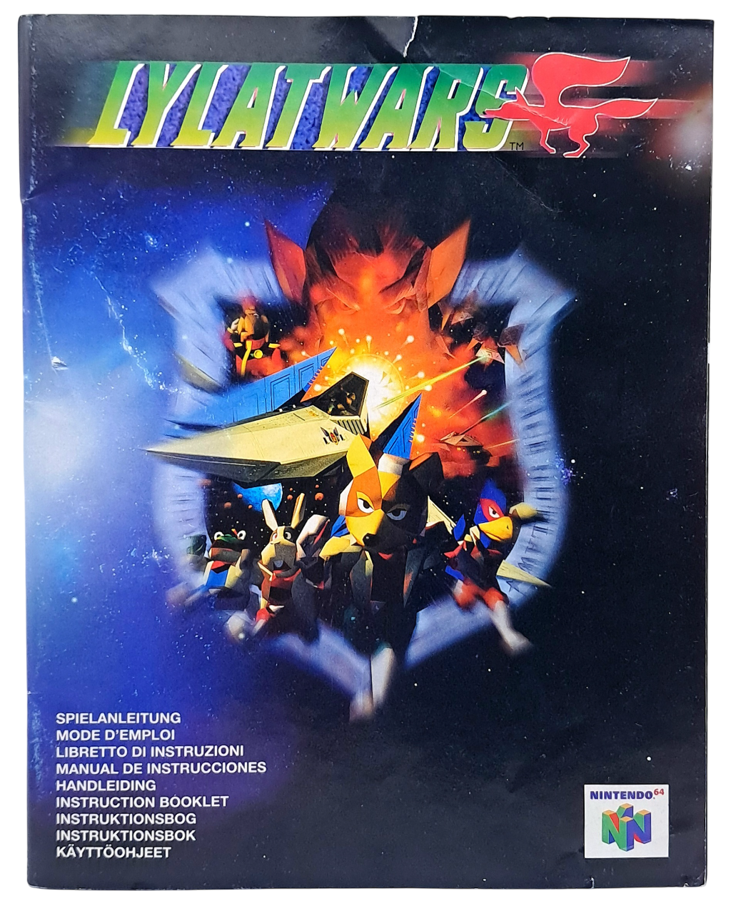Gameplay-bilde fra Lylat wars (big box) - Komplett i eske (CIB) - Nintendo 64 spill (N64)