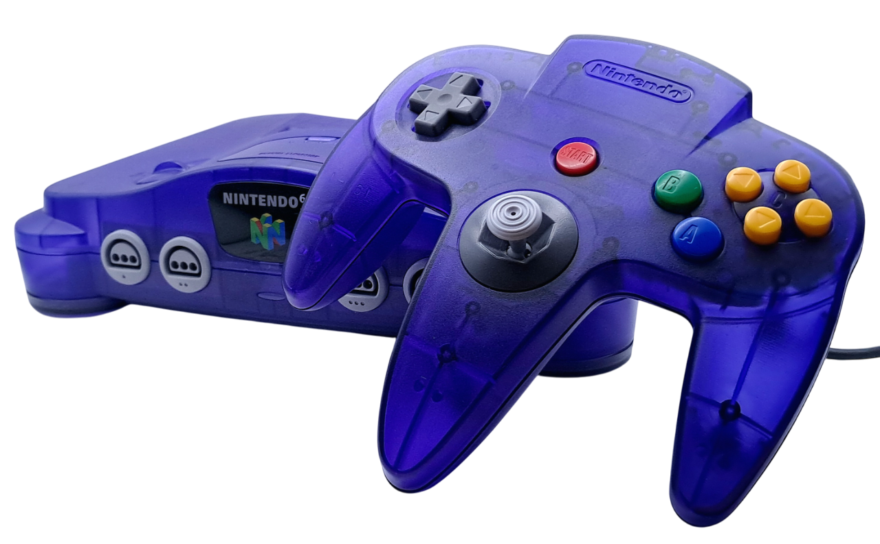 Original purple grape / lilla funtastic nintendo 64 konsoll (N64) (Med jungle pak)