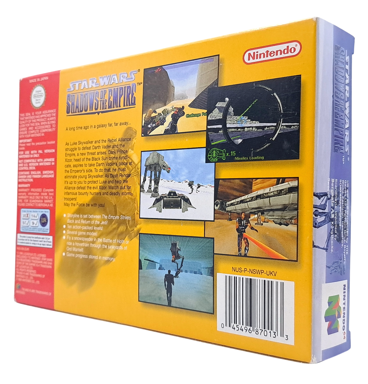 Star wars - Shadows of the empire (komplett i eske - CIB) - Nintendo 64 spill (N64)