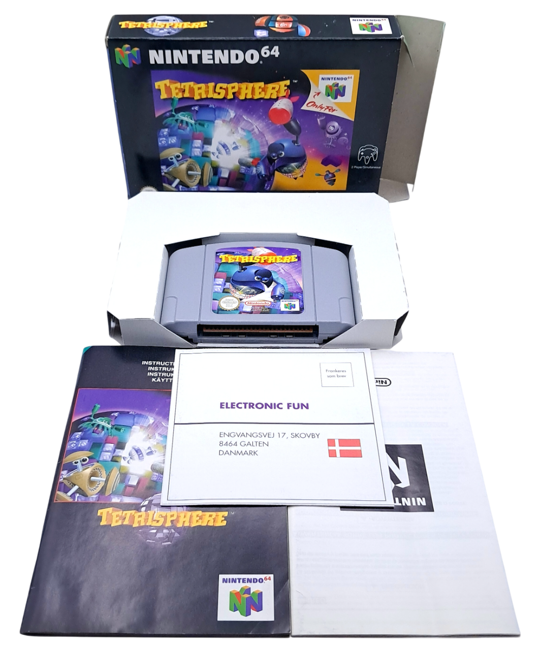 Gameplay-bilde fra Tetrisphere (komplett i eske - CIB) - Nintendo 64 spill (N64)