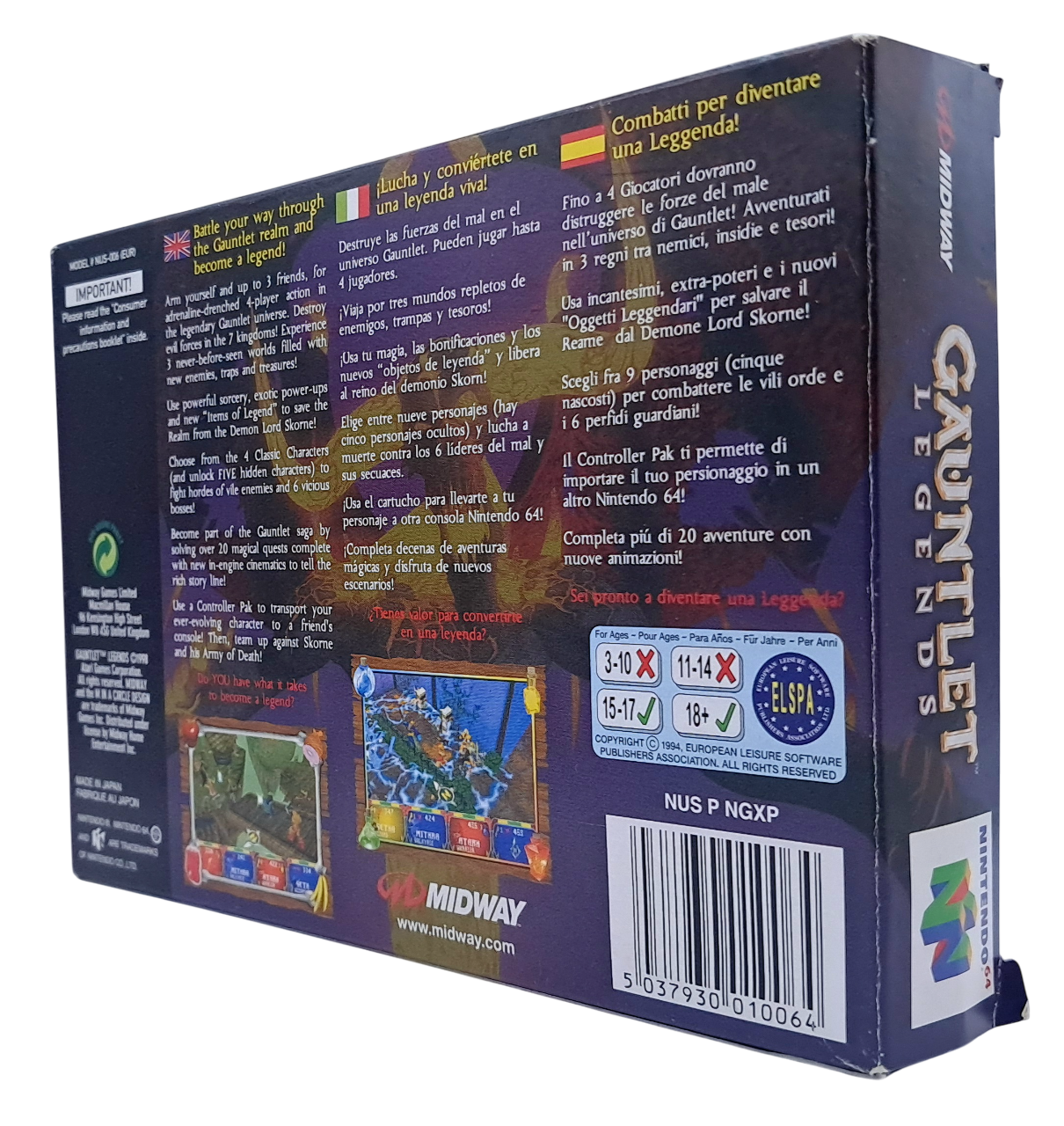 Gauntlet Legends - Komplett i eske (CIB) - Nintendo 64 spill (N64)