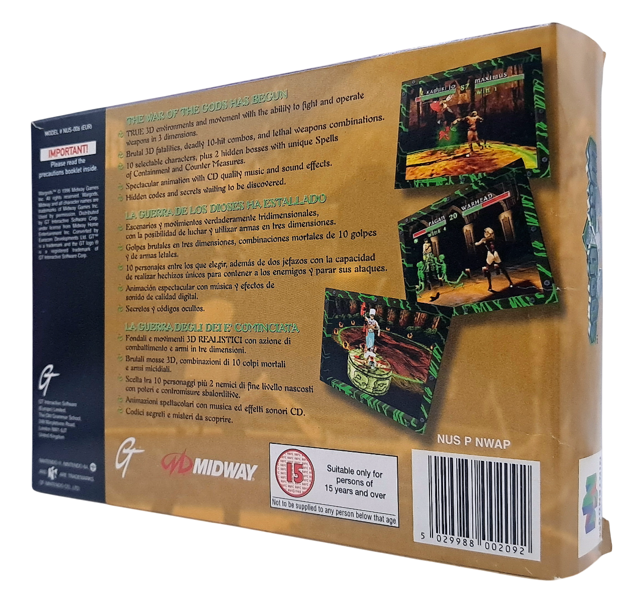 Gameplay-bilde fra War gods - i eske - Nintendo 64 spill (N64)