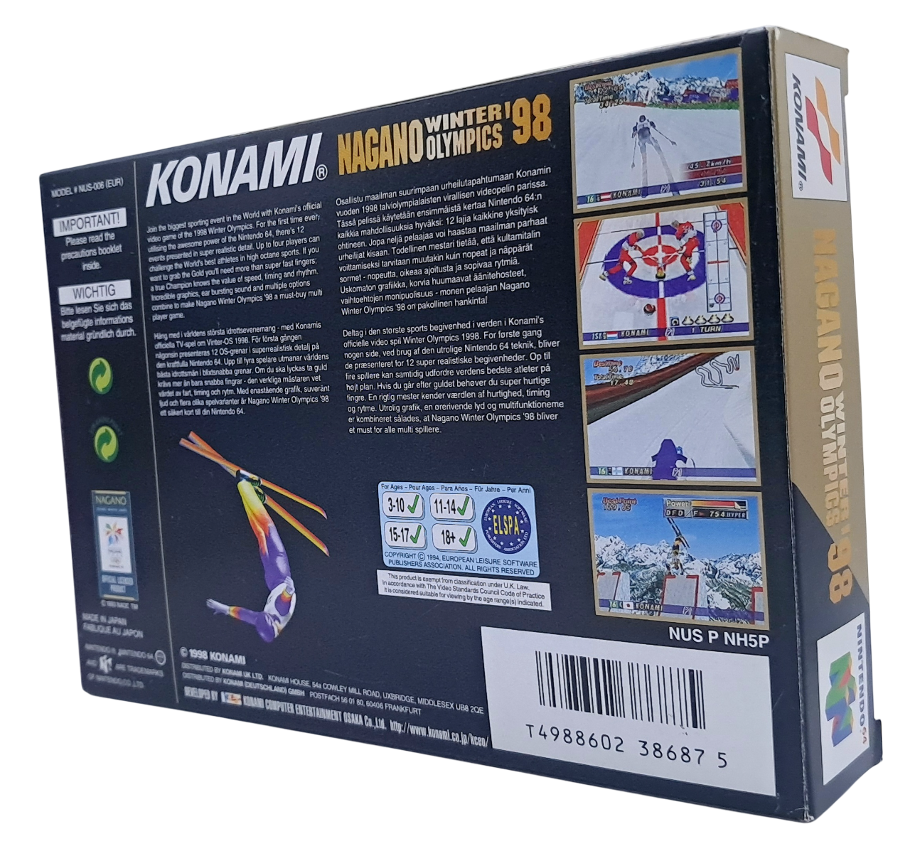 Nagano winter olympics 98 - Komplett i eske (CIB) - Nintendo 64 spill (N64)