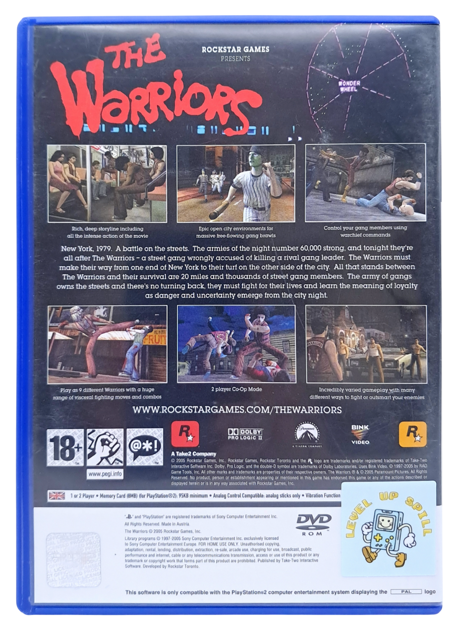 The warriors - Playstation 2 spill (PS2)
