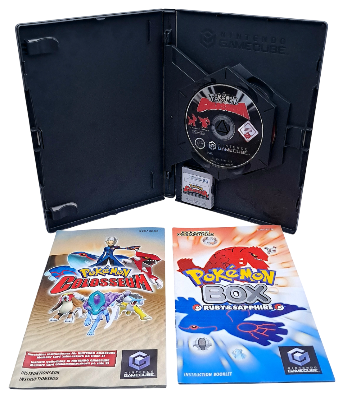 Pokémon Colosseum (inkl. memory card og Pokémon Box bonusdisk) (CIB) – Nintendo GameCube spill