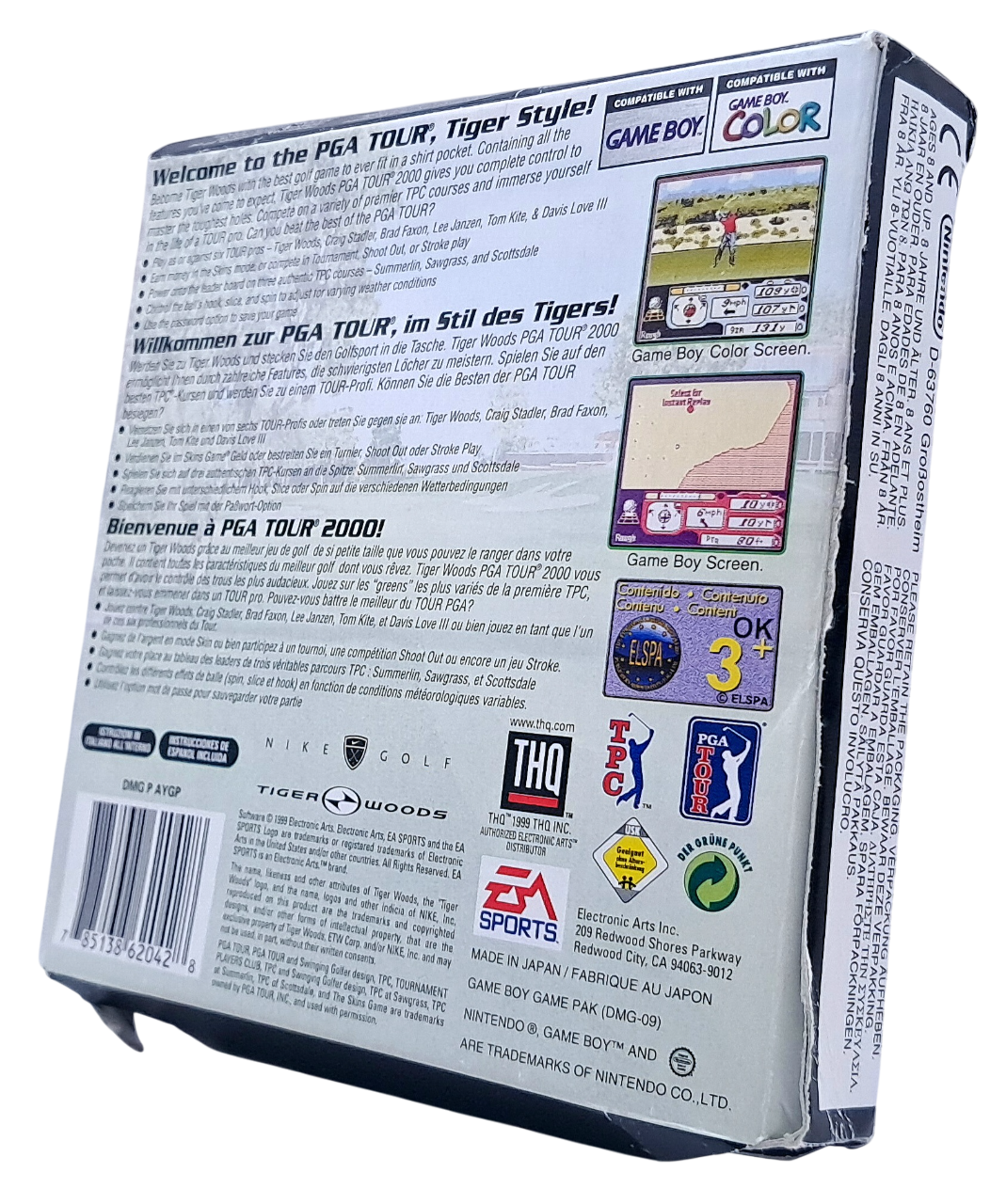 Tiger woods PGA Tour 2000 (komplett i eske - CIB) - Nintendo Gameboy color spill (GBC)