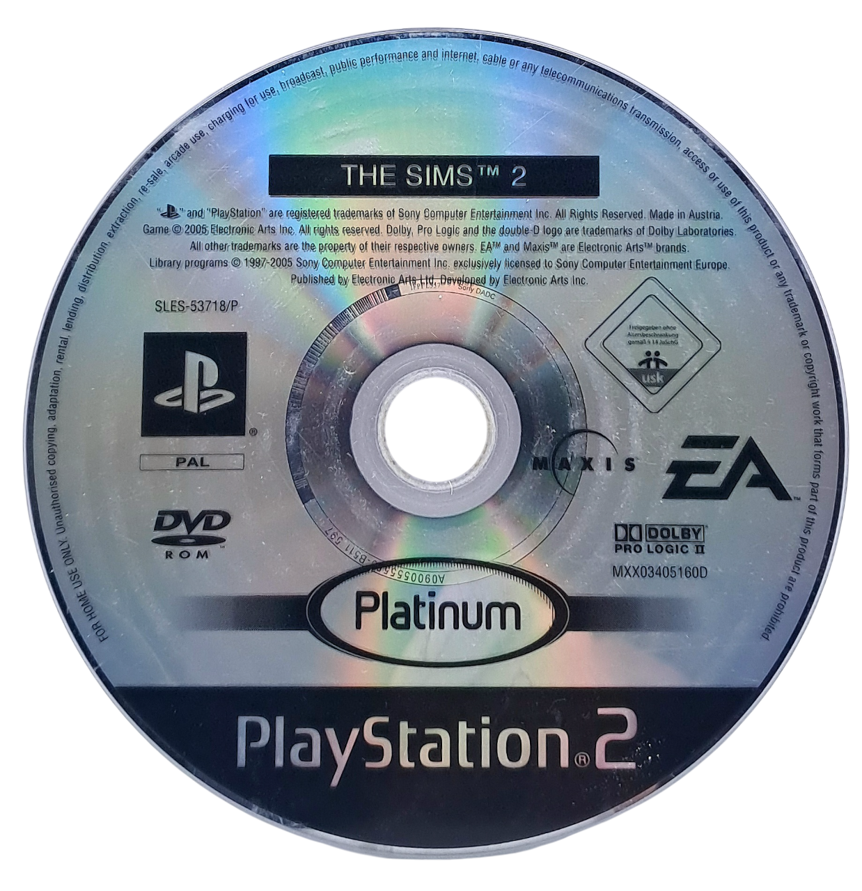 The sims 2 (platinum) - Playstation 2 spill (PS2)