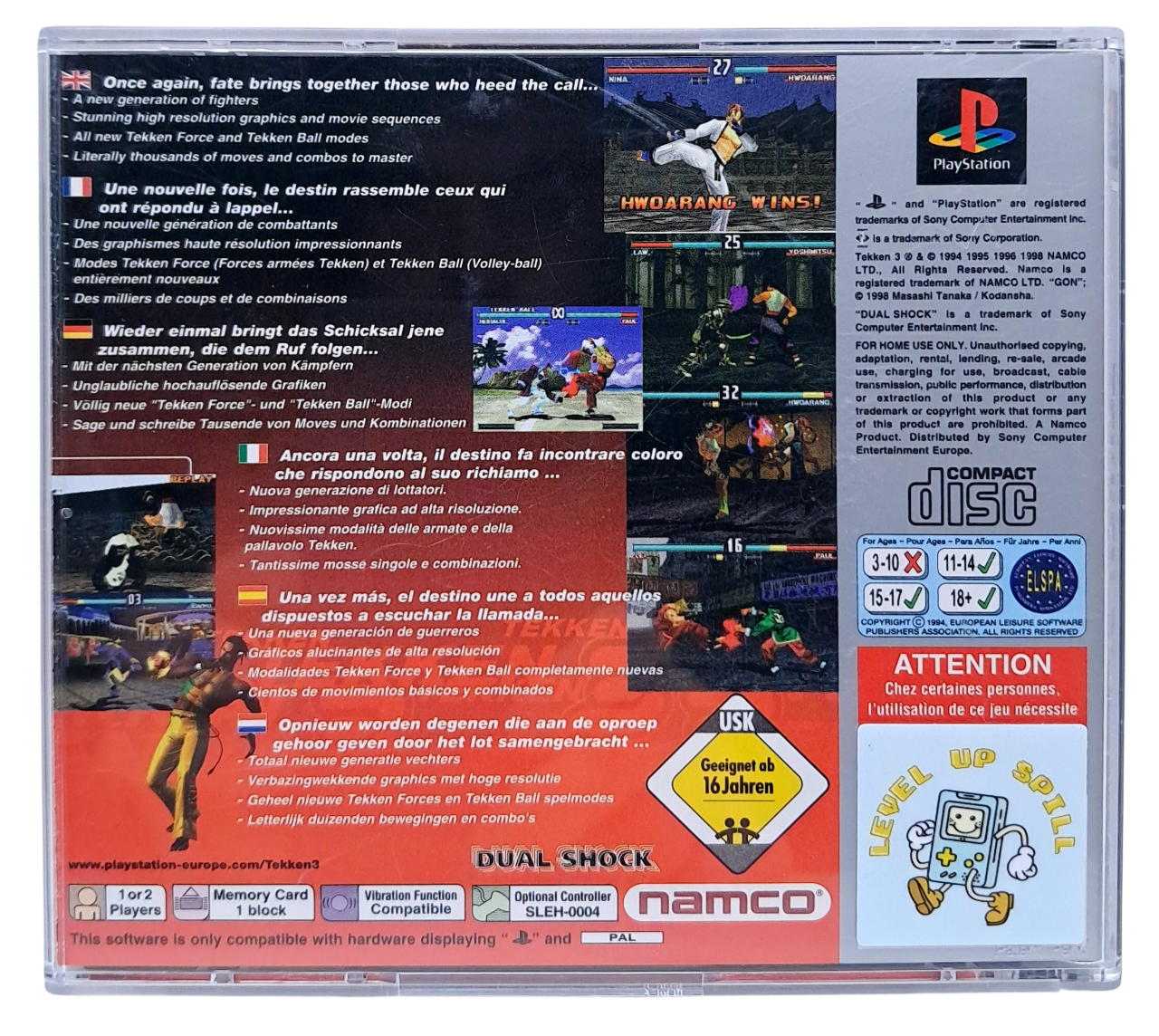 Tekken 3 (platinum) - Playstation 1 spill (PS1)