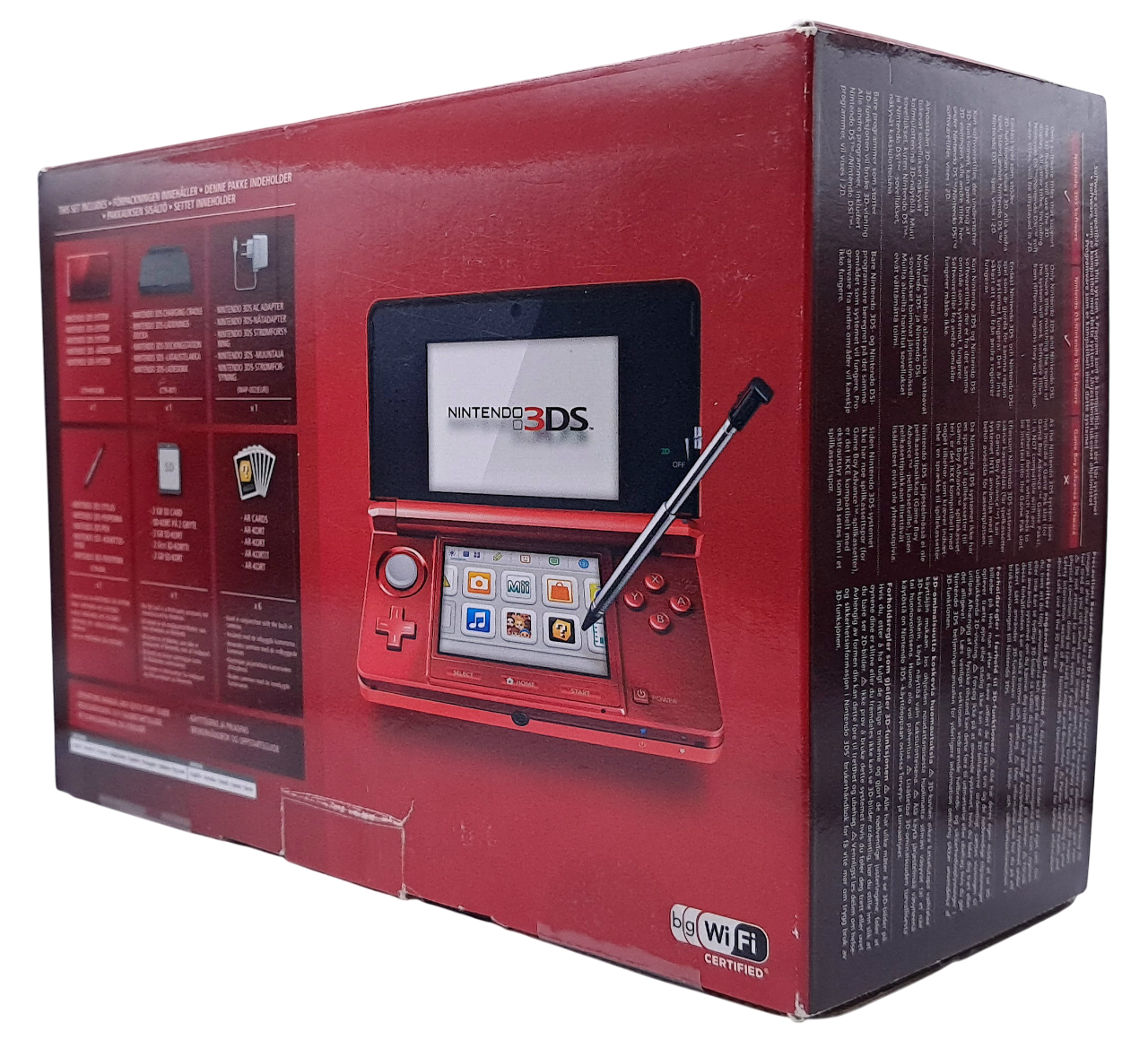 Rød Nintendo 3DS (komplett i eske - CIB) - Nintendo Håndholdt konsoll